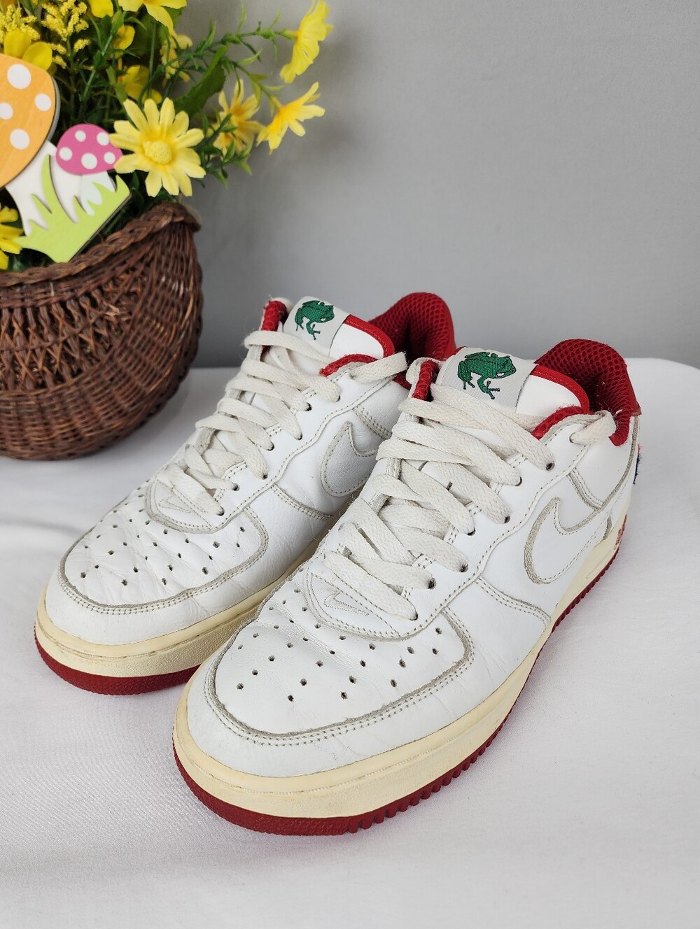 Nike Air Force 1 Puerto Rico Sneakers PR2 2001 Sz Mens 6.5 Rare Collectible